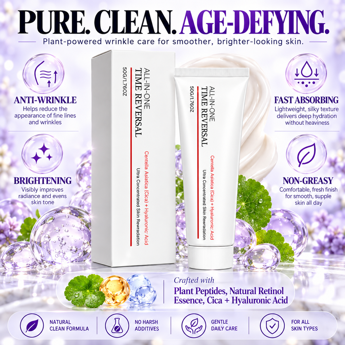 ✨ ALL-IN-ONE TIME REVERSAL Anti-Wrinkle Cream – 🌿Visibly Smooth Fine Lines & Wrinkles, Firm Sagging Skin & Restore a Youthful Glow | Face & Neck Care💖-LUX
