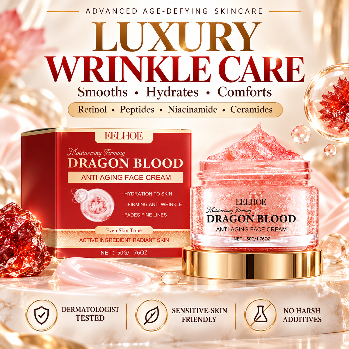 👑 EELHOE Luxury Dragon Blood Face Cream – Smooth, Firm & Restore Your Radiant Glow ✨-LUX2