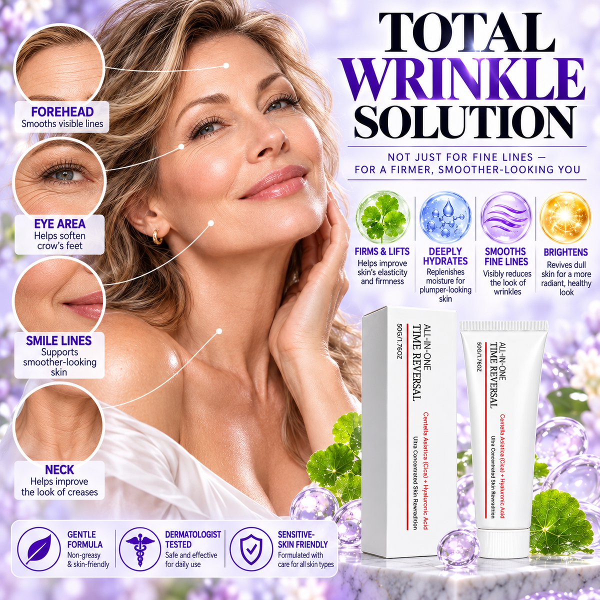 ✨ ALL-IN-ONE TIME REVERSAL Anti-Wrinkle Cream – 🌿Visibly Smooth Fine Lines & Wrinkles, Firm Sagging Skin & Restore a Youthful Glow | Face & Neck Care💖-LUX