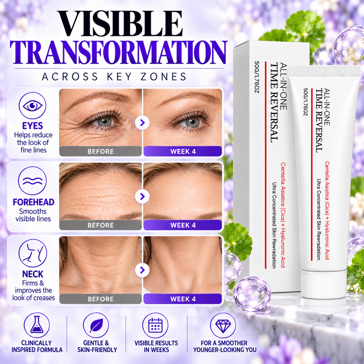 ✨ ALL-IN-ONE TIME REVERSAL Anti-Wrinkle Cream – 🌿Visibly Smooth Fine Lines & Wrinkles, Firm Sagging Skin & Restore a Youthful Glow | Face & Neck Care💖-LUX