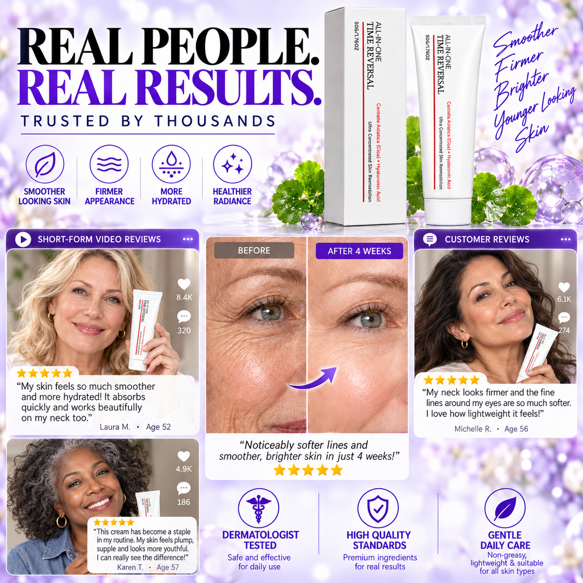 ✨ ALL-IN-ONE TIME REVERSAL Anti-Wrinkle Cream – 🌿Visibly Smooth Fine Lines & Wrinkles, Firm Sagging Skin & Restore a Youthful Glow | Face & Neck Care💖-LUX