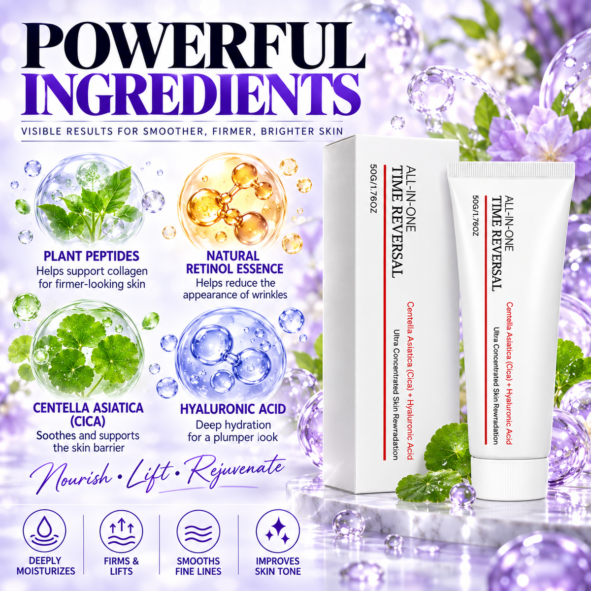 ✨ ALL-IN-ONE TIME REVERSAL Anti-Wrinkle Cream – 🌿Visibly Smooth Fine Lines & Wrinkles, Firm Sagging Skin & Restore a Youthful Glow | Face & Neck Care💖-LUX