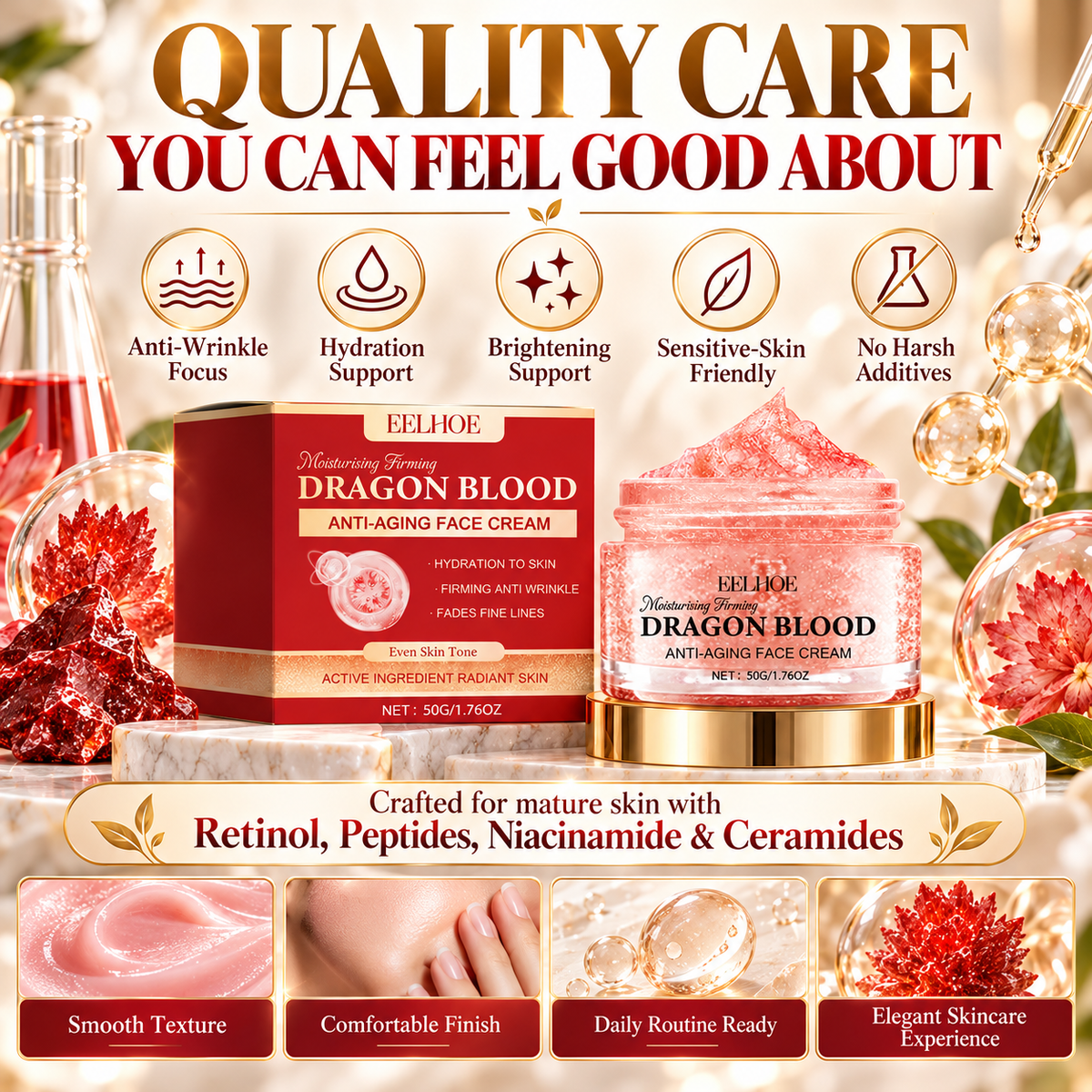 👑 EELHOE Luxury Dragon Blood Face Cream – Smooth, Firm & Restore Your Radiant Glow ✨-LUX2