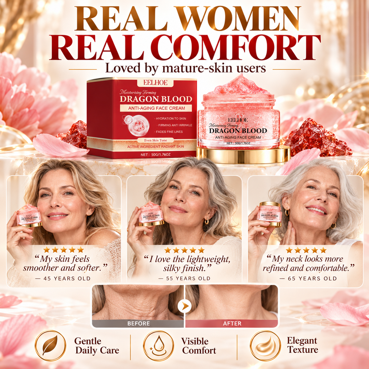 👑 EELHOE Luxury Dragon Blood Face Cream – Smooth, Firm & Restore Your Radiant Glow ✨-LUX2